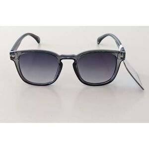 NWT Embedded Gray Sunglasses West Loop 23 464 301 Black Lens 100% UVA-UVB